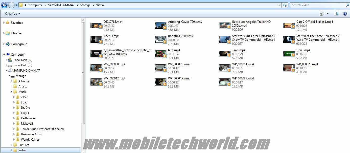 WP7 has Mass Storage Capabilities