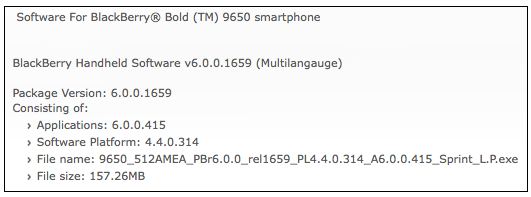 OS 6 Released for Sprint Blackberry Bold, Verizon Upgrade Guide Spotted