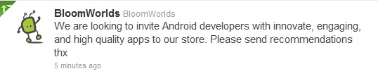 BloomWorlds is calling all Android application developers – Check it out!