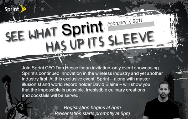 February 7th Invitation Only Event At Sprint – What’s up their sleeve?