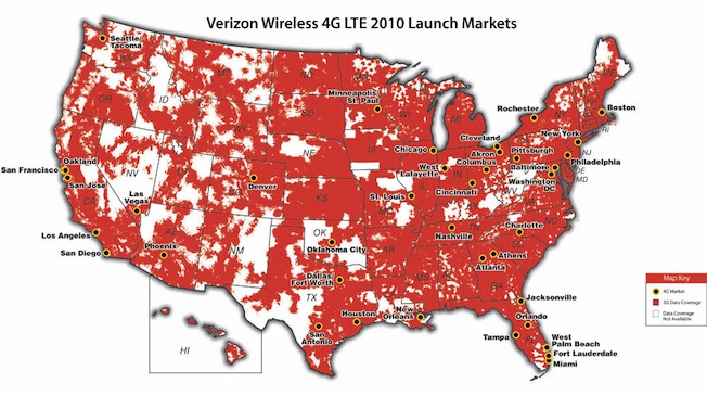 Confirmed: Verizon Wireless’ 2011 LTE city roll list