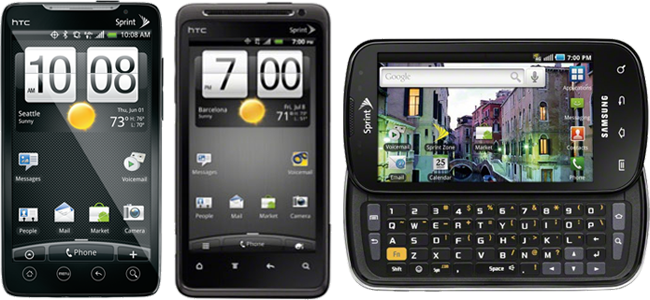 Sprint Updates Coming For HTC Evo 4G, HTC Design 4G, and Samsung Epic 4G