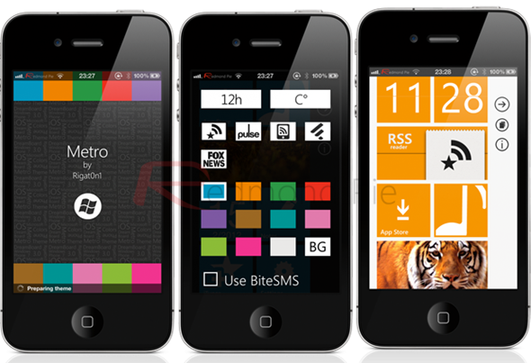 Make your (jailbroken) iPhone look and feel like WP7’s Metro UI!